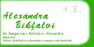 alexandra bikfalvi business card